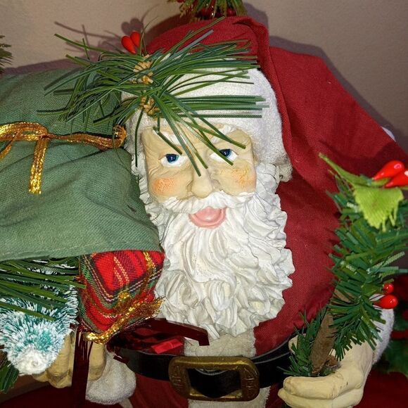 Vtg. Kirkland's Paper Mache Santa Claus Holiday Decor - Picture 2 of 10